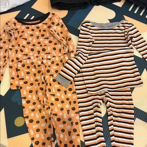 Orange and Black Kids Pajama Set